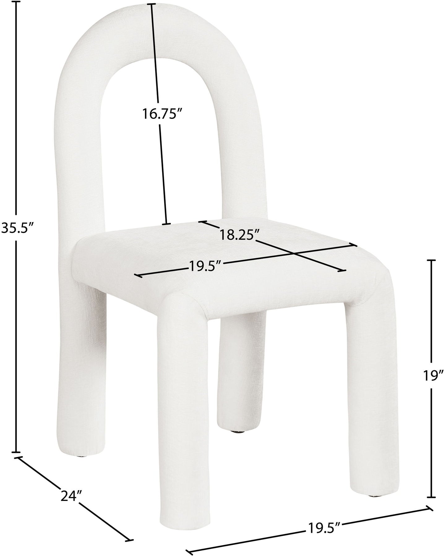 Amari - Chenille Fabric Dining Chair (Set of 2)