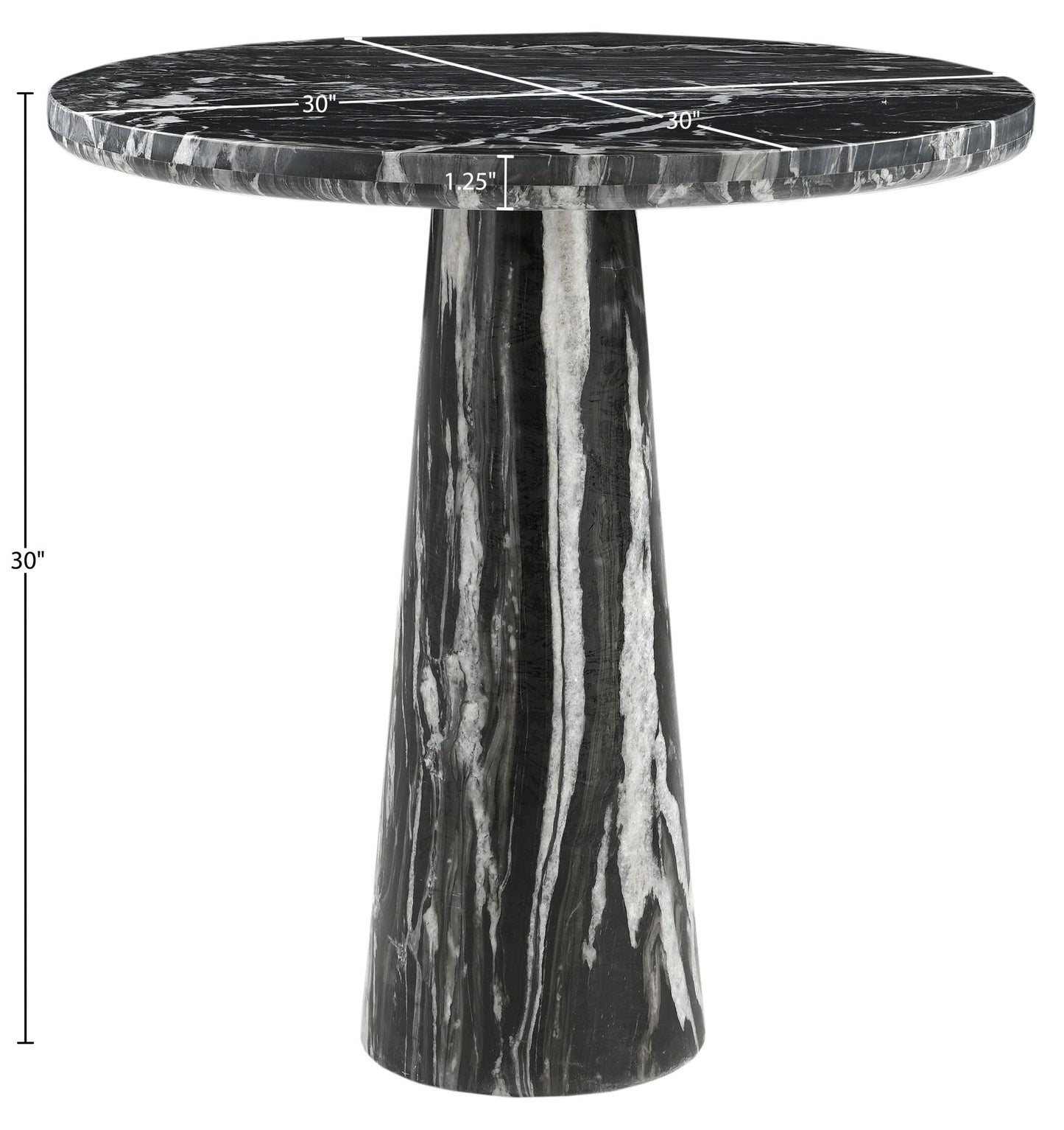 Fontelina - 30" Genuine Marble Bistro Dining Table