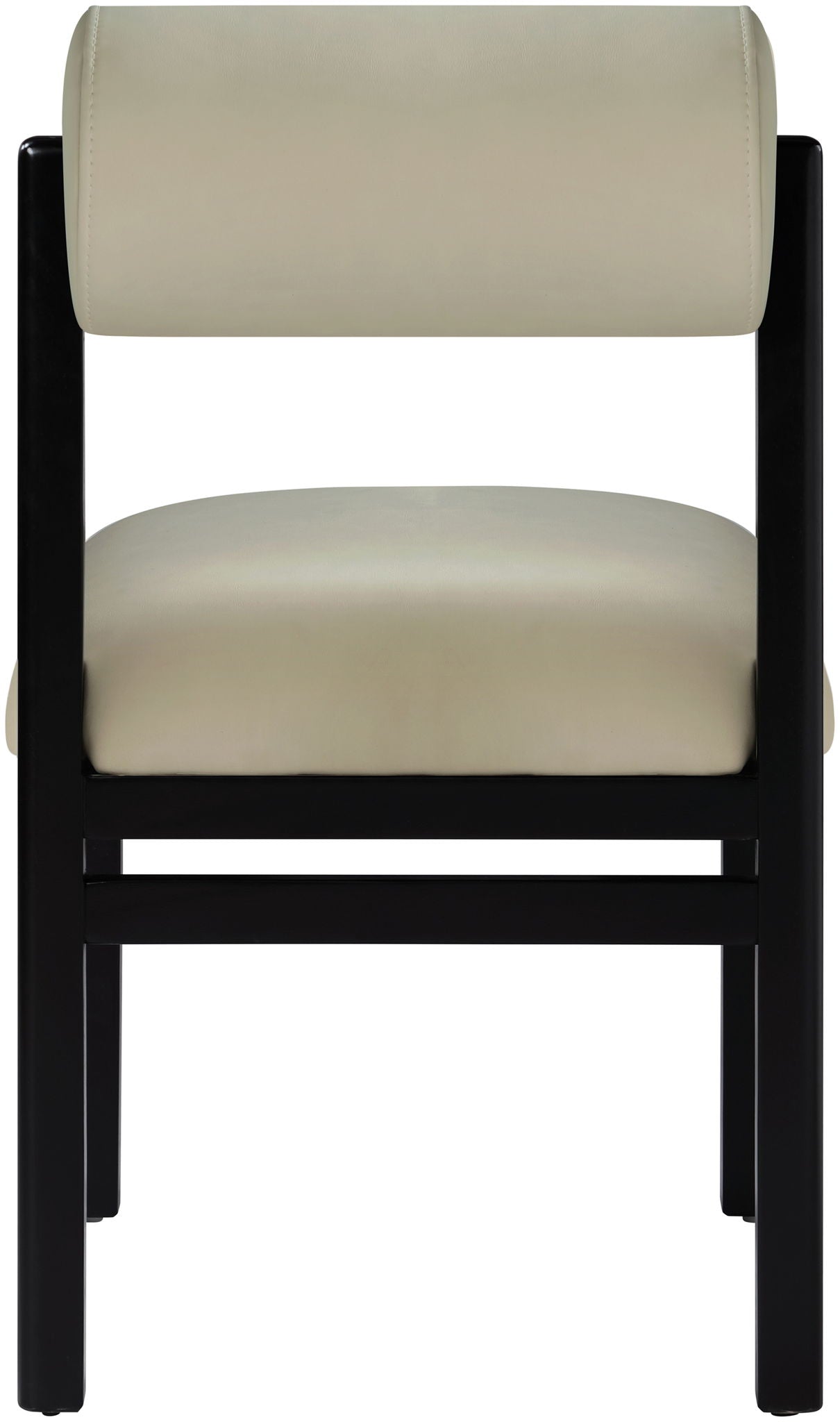 Roundhill - Faux Leather Dining Chair (Set of 2) - Black Frame