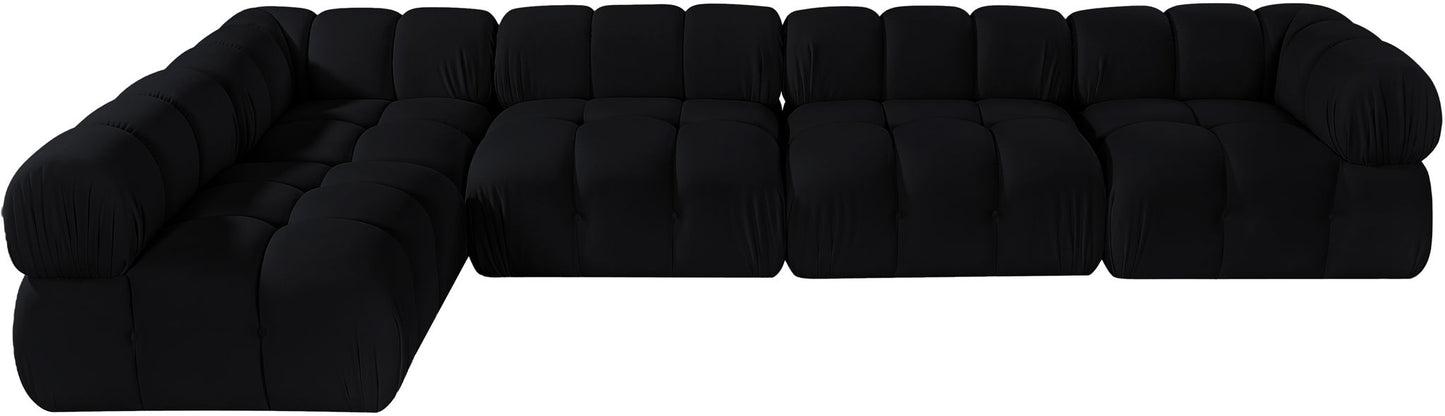 Orin - Velvet 5 Piece Modular Sectional