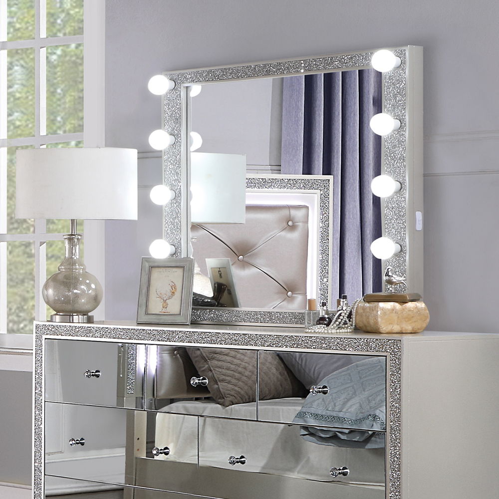 Sliverfluff - Mirror With Light - Mirrored & Champagne