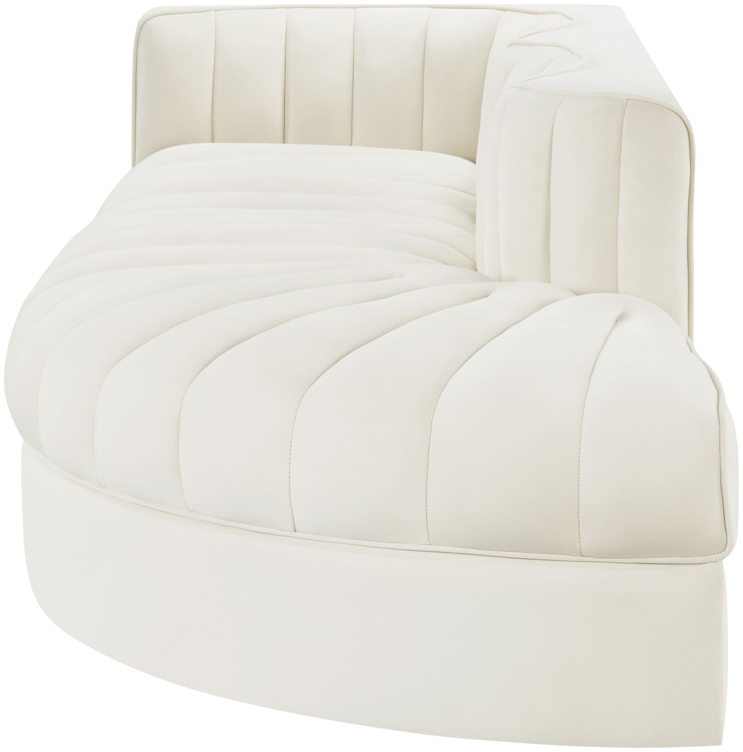 Rummi - Velvet Performance Fabric Upholstered 3 Piece Modular Sectional