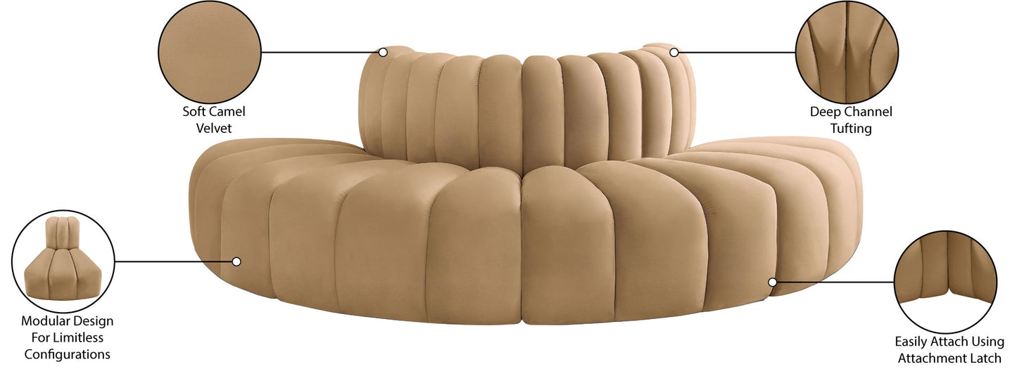 Arc - Velvet 4 Piece Modular Sofa