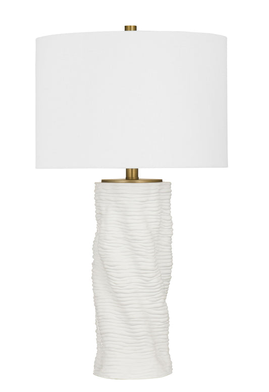 Delancy - Table Lamp - Matte White / Brass Accents