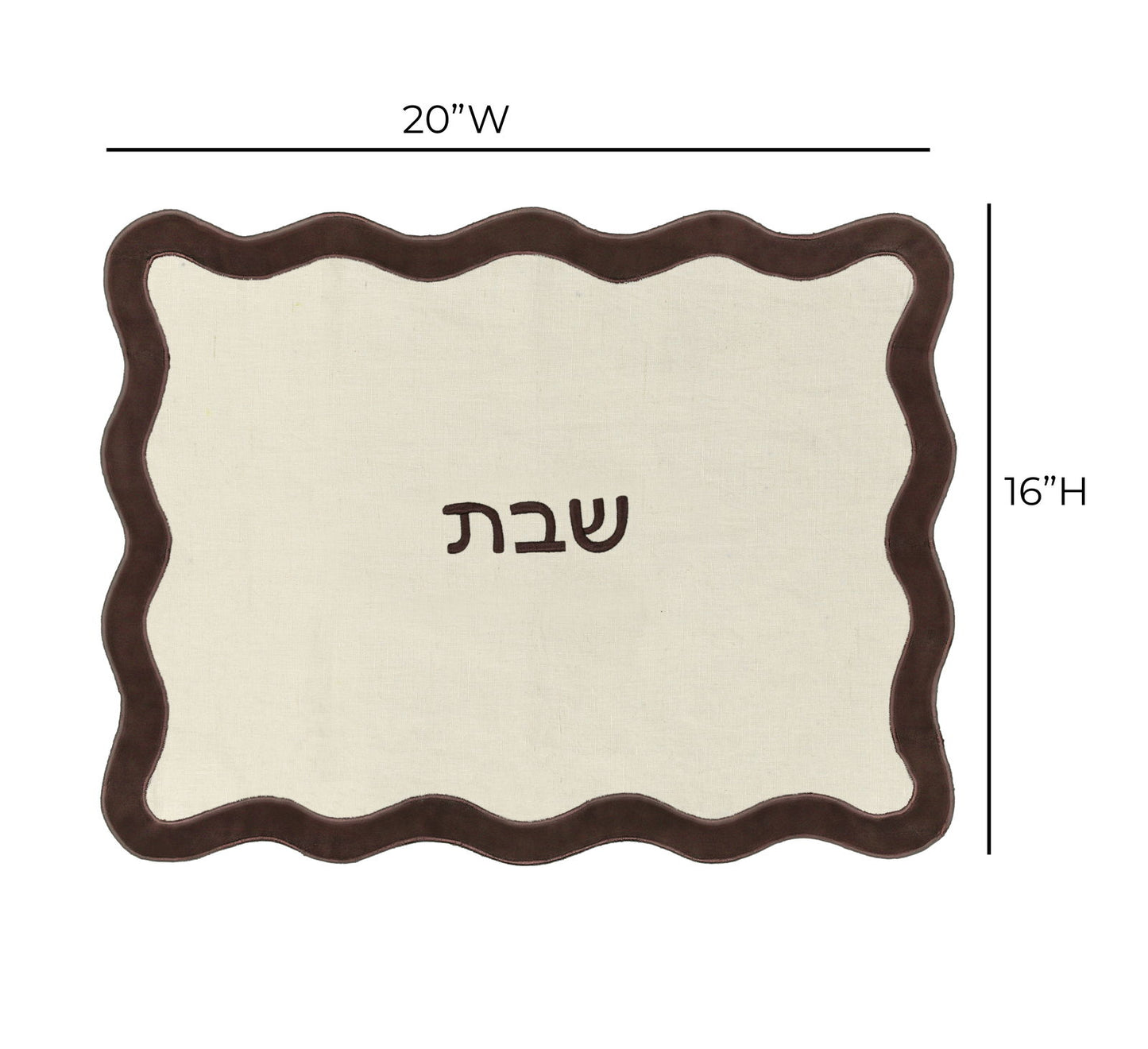 Organic Cotton / Linen Wavy Challah Cover