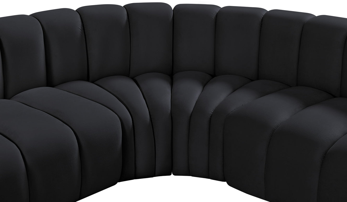 Arc - Velvet 6 Piece U-Shaped Modular Sofa
