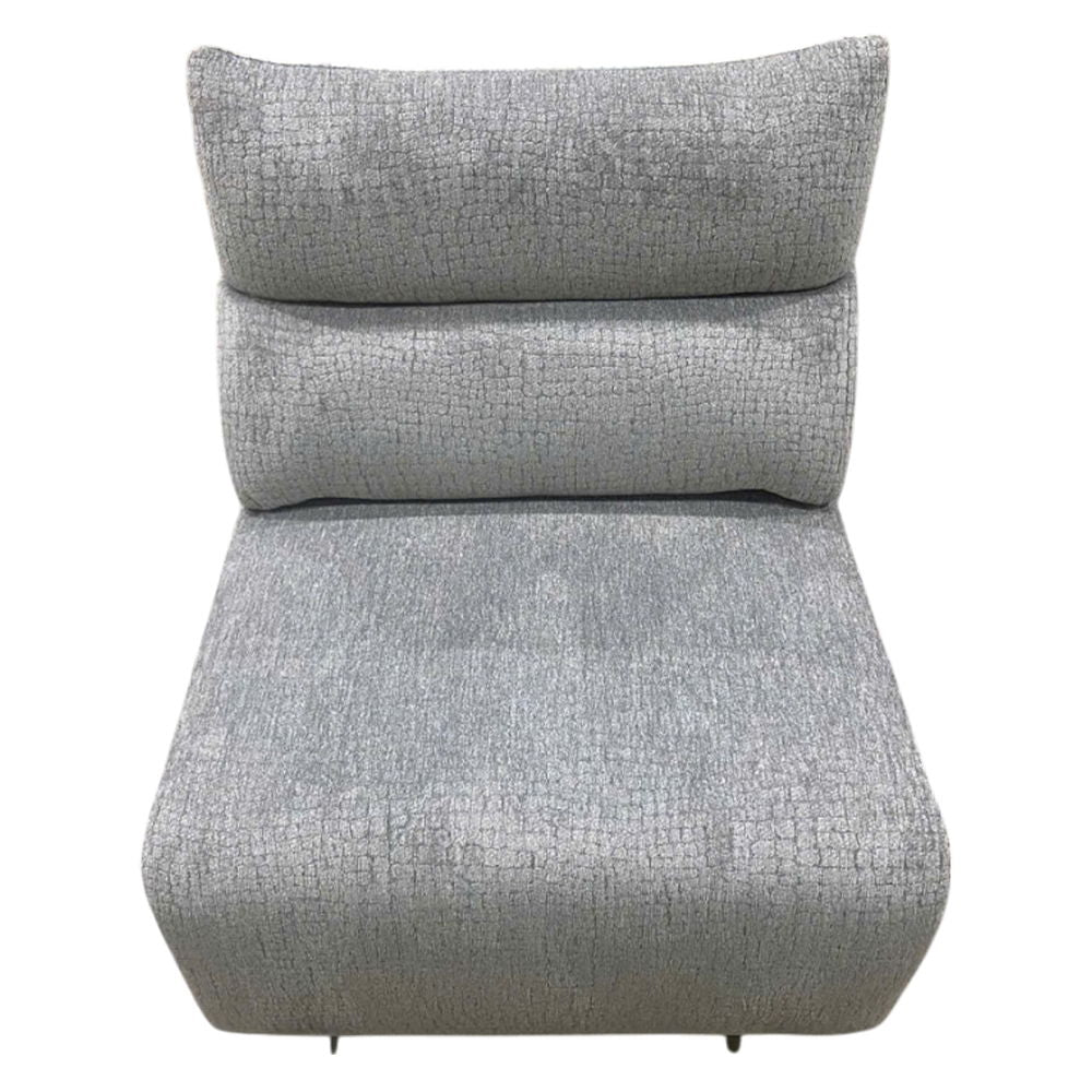 Fullar - Modular Power Motion Armless Recliner - Light Gray Chenille