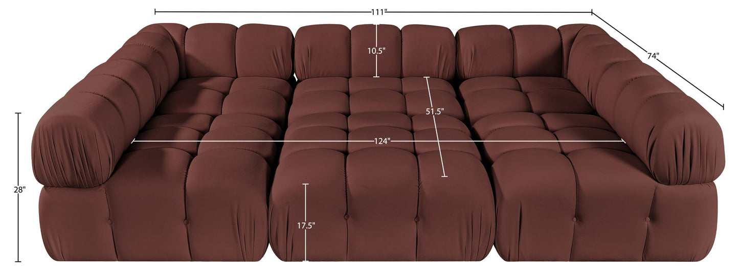 Orin - Velvet 6 Piece Modular Sectional