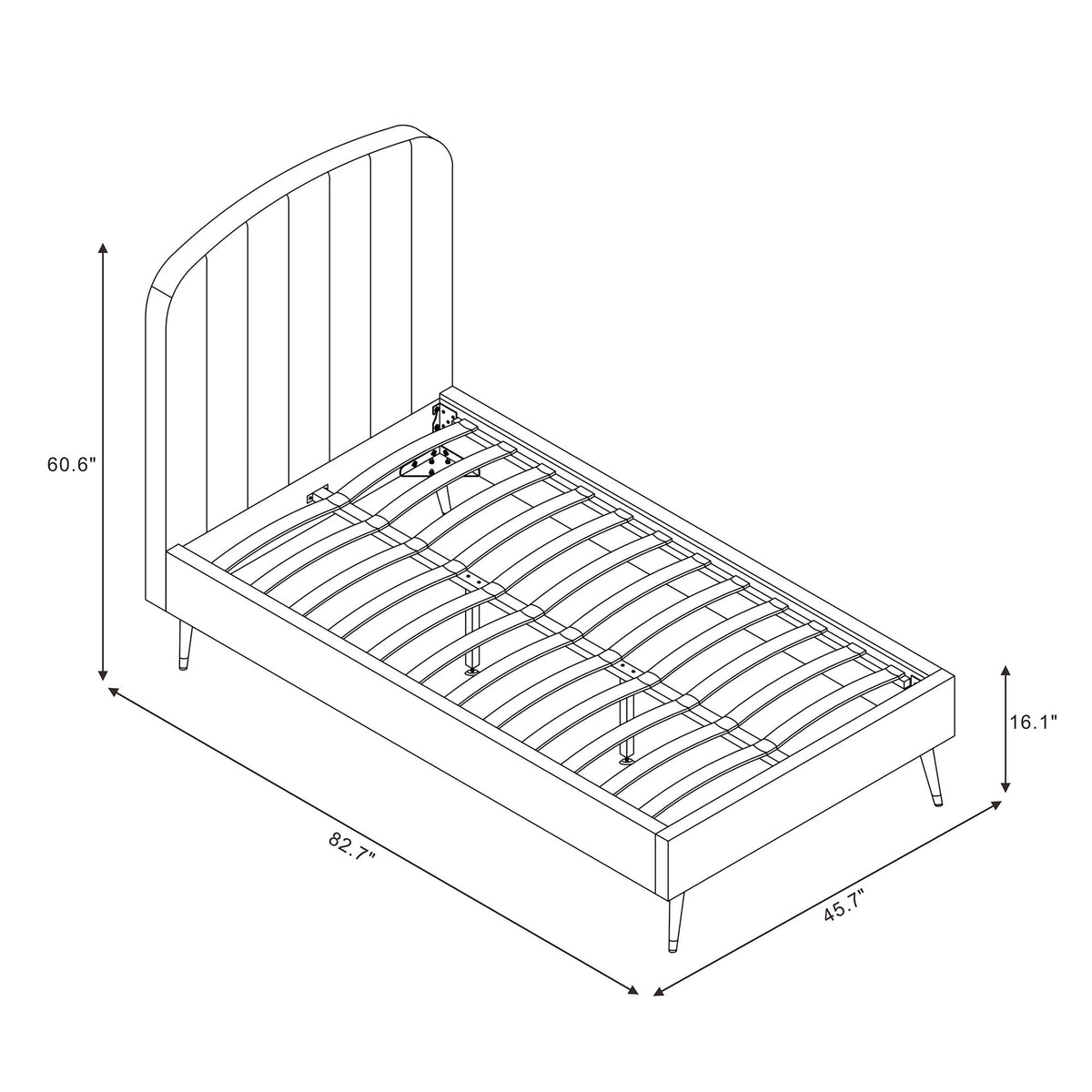 Liraine - Arched Channel Upholstered Bed