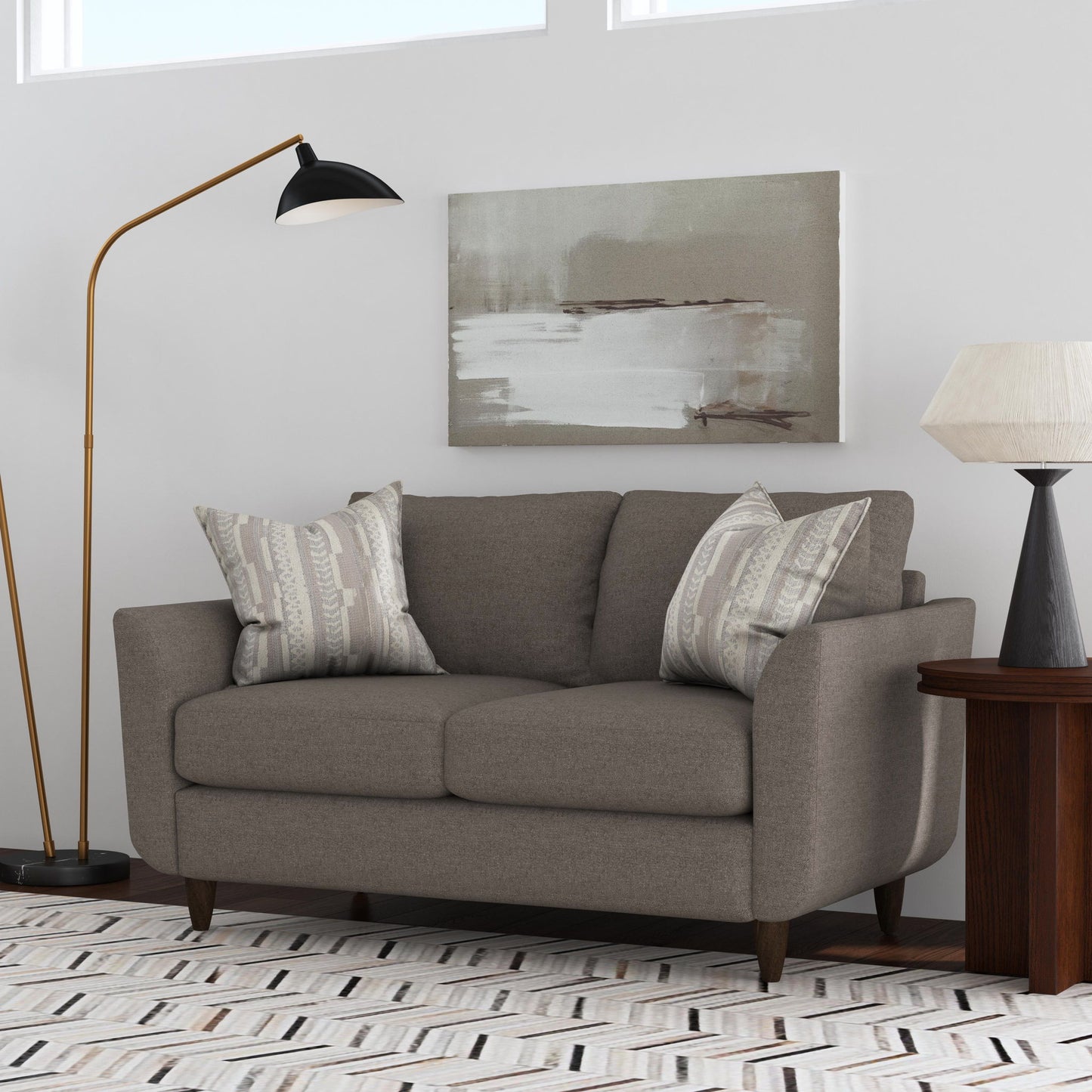 Lewis - Fabric Stationary Loveseat