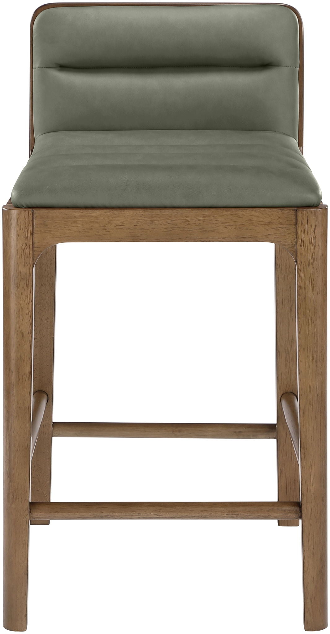 Ellis - Vegan Leather Upholstered Counter Stool (Set of 2) - Brown Base