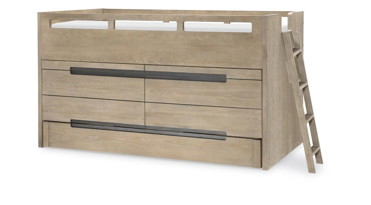 District - Complete Captains Bed - Weathered Oak