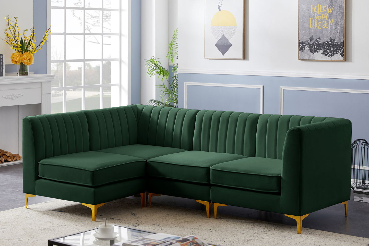 Alina - 4 Piece Modular L-Shaped Sectional