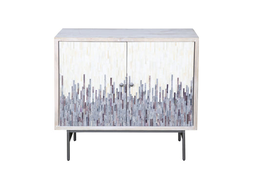 Zooey - Hall Cabinet - White Wash Mango