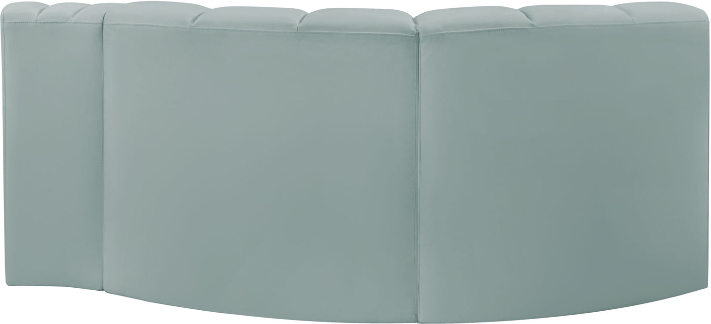 Arc - Faux Leather 3 Piece Modular L-Shaped Sofa