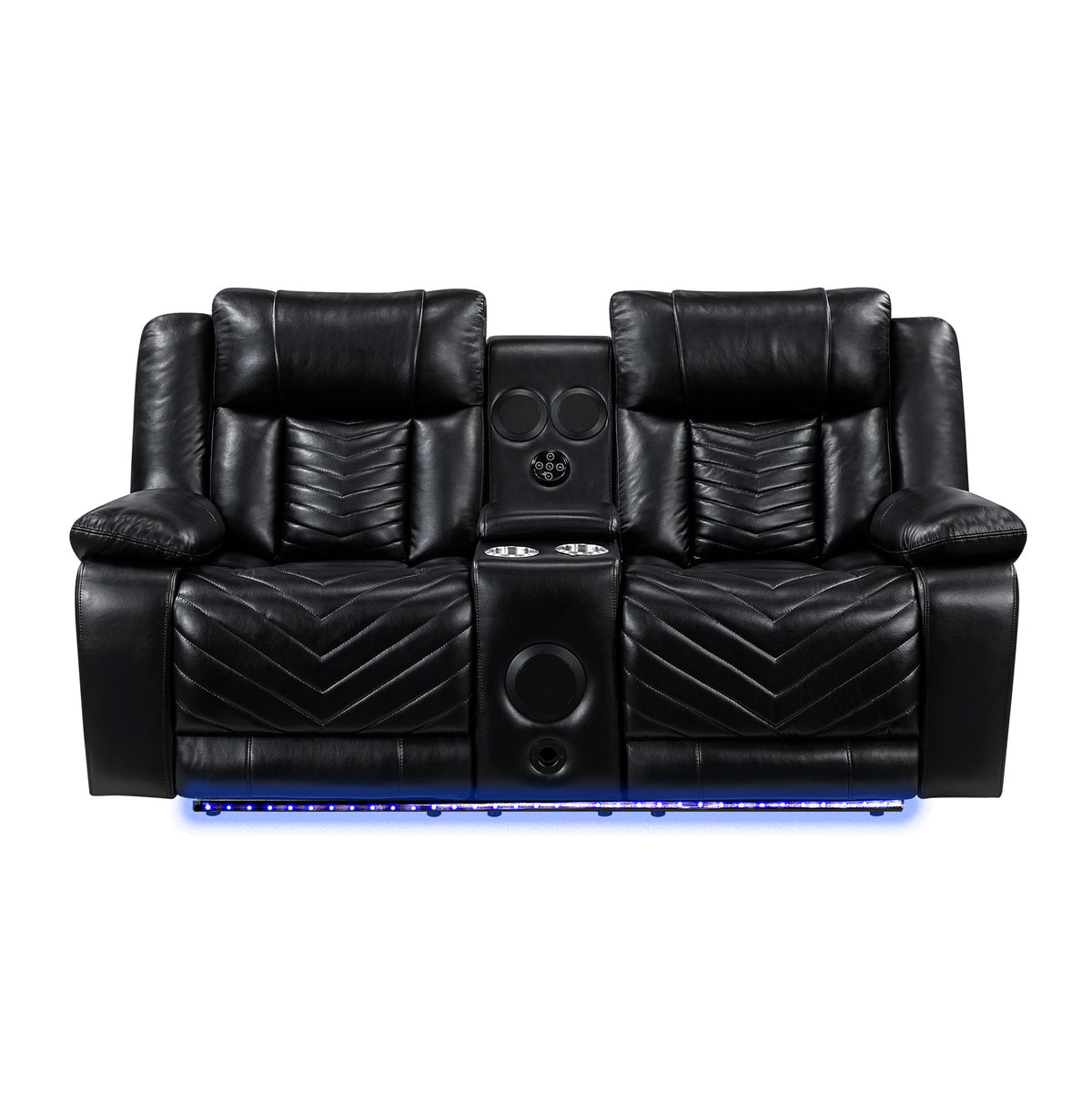 Glory Furniture - Sensa - Power Reclining Loveseat With Bluetooth Speaker And LED Belt