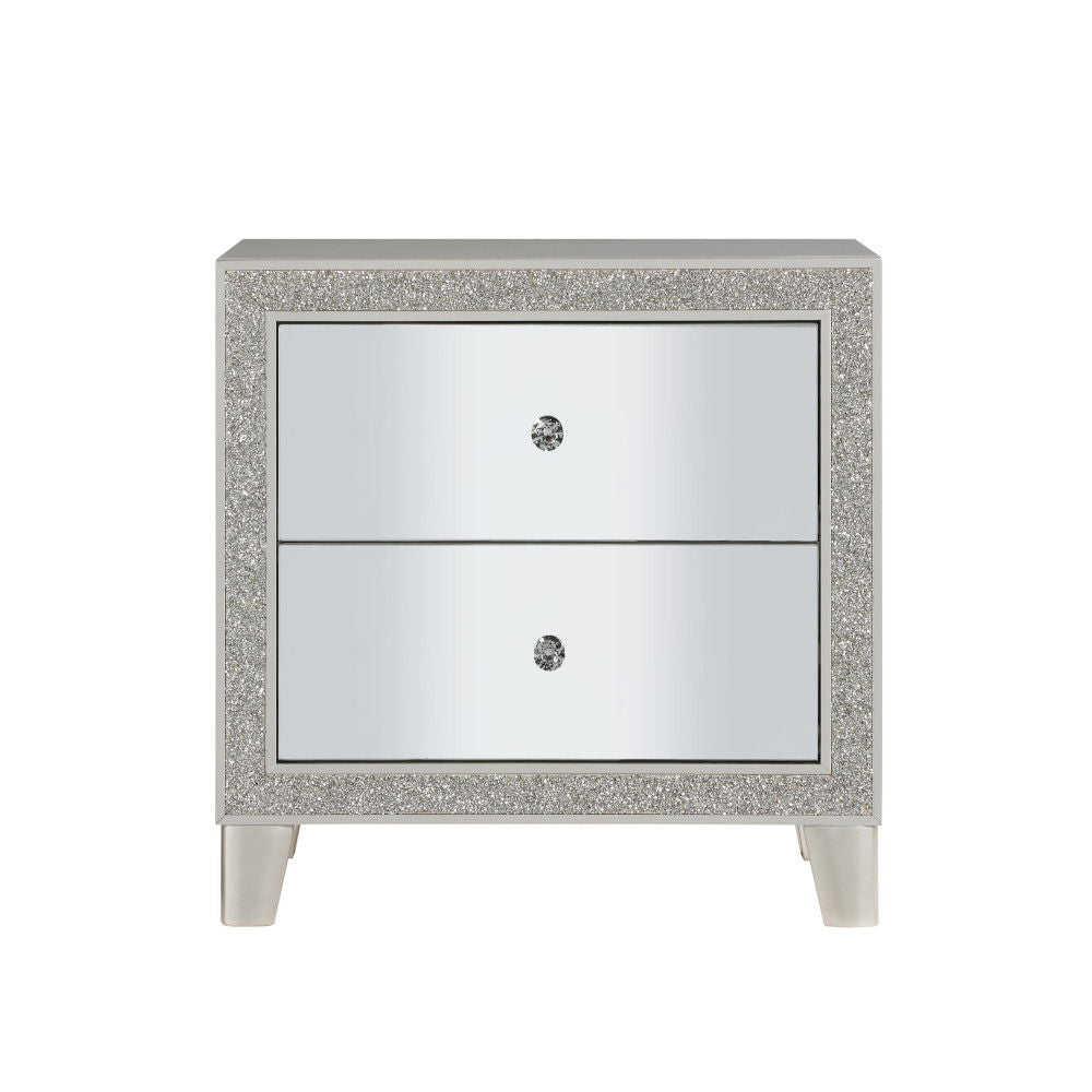 Sliverfluff - Nightstand - Mirrored & Champagne