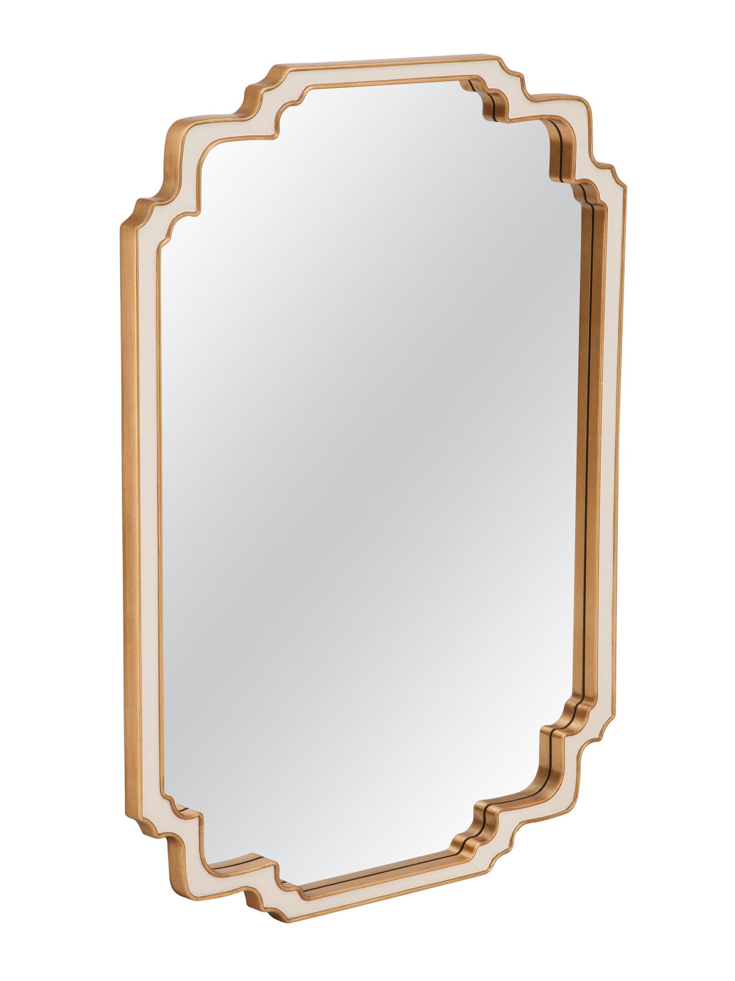 Wilmot - Wall Mirror - Cream / Antique Gold Leaf