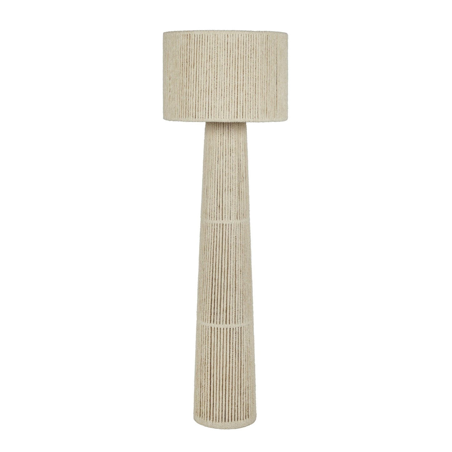 Tapered - Chenille Fiber Floor Lamp - Natural