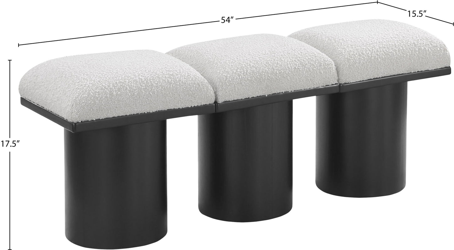 Pavilion - 3 Piece Modular Bench With Black Base