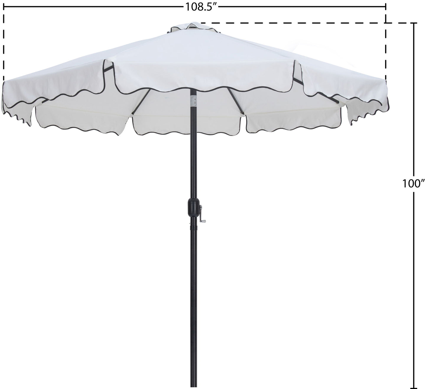 Amalfi - Patio Umbrella - Black Pole