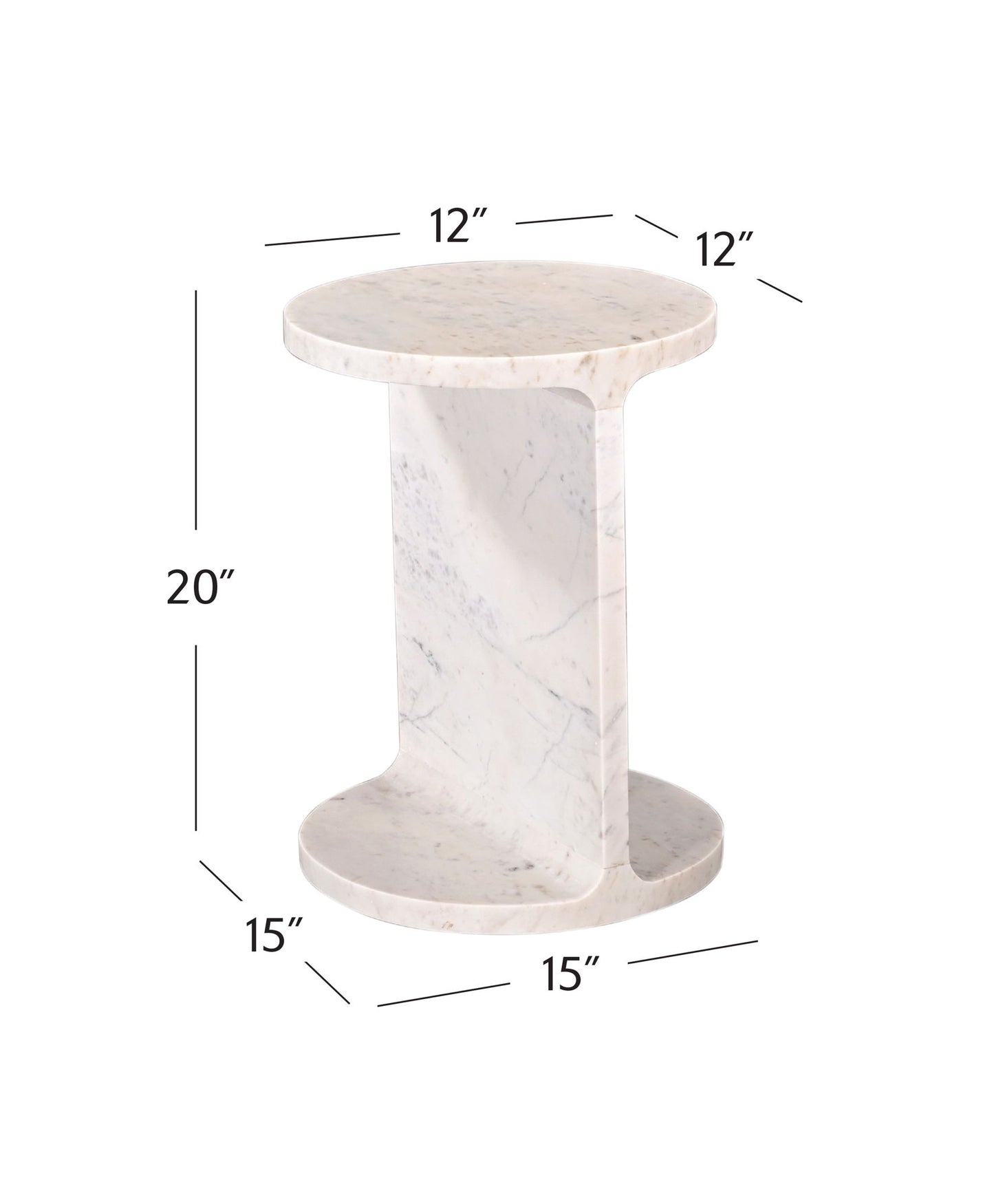 Emmett - Accent Table - White