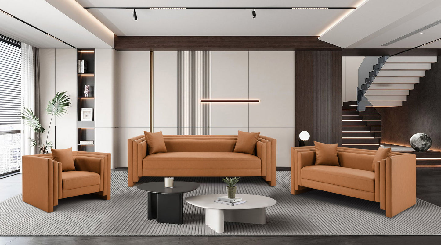 Everett - Vegan Leather Upholstered Sofa