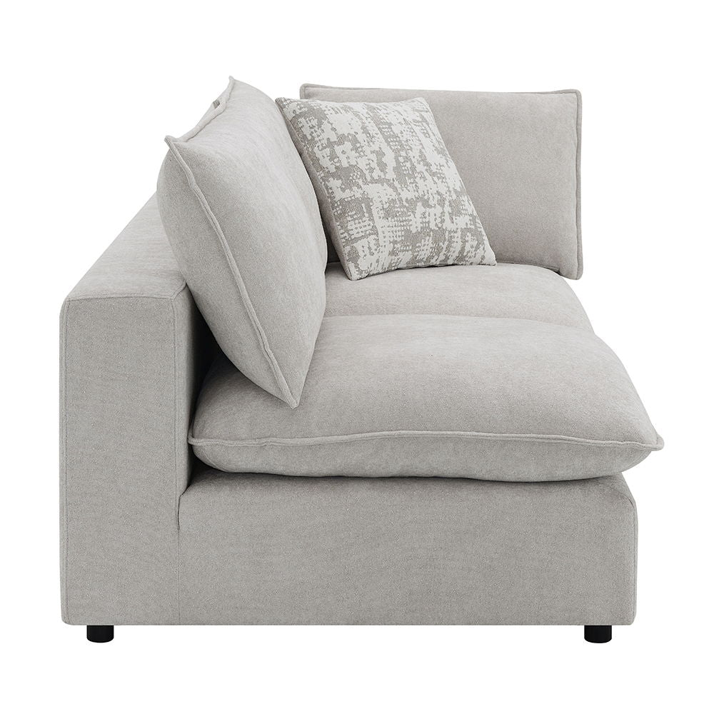 Marisa - Modular RF Loveseat With 2 Pillows - Beige Boucle