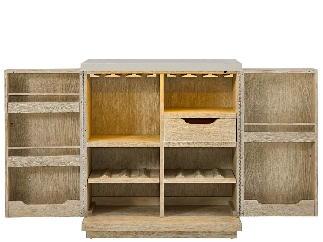 Oasis - Dockside Bar Cabinet - Beige / White