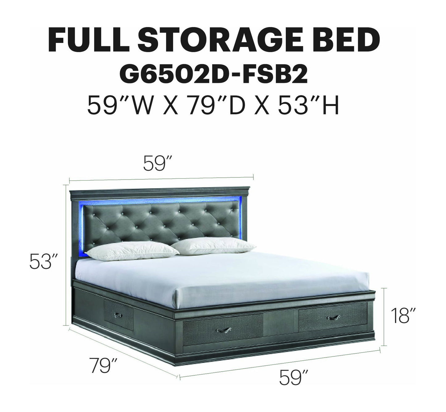 Glory Furniture - Lorana - Storage Bed