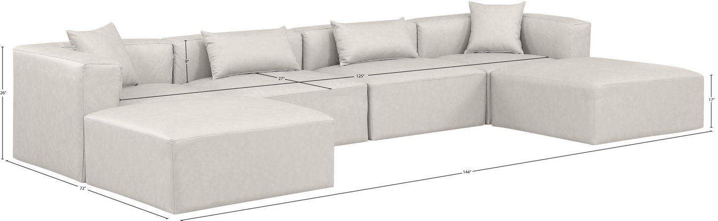 Cube - 6 Piece Modular Double Chaise Sectional