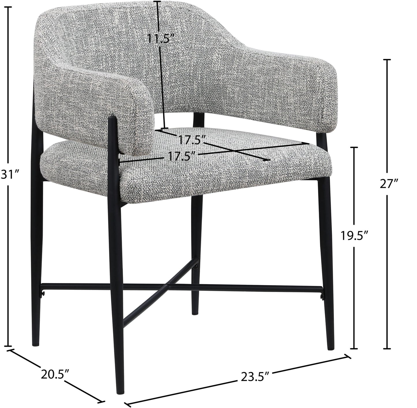 Dame - Fabric Upholstered Dining Chair (Set of 2)