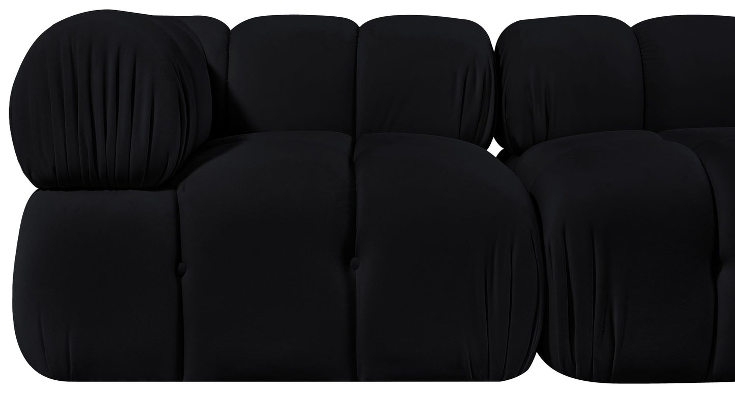 Orin - Velvet Performance Fabric Upholstered 2 Piece Modular Sofa (2 Corner Chairs)