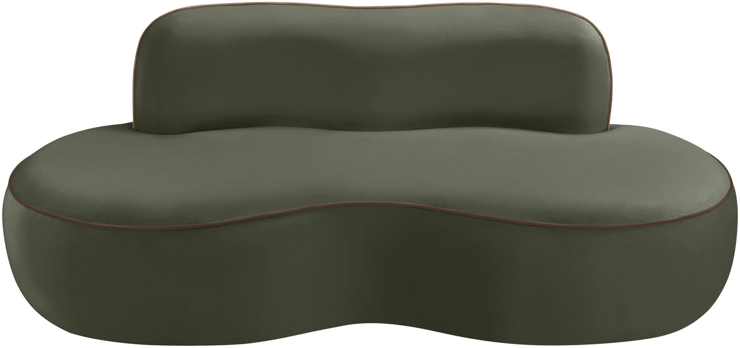 Swerve - Velvet 77" Upholstered Loveseat