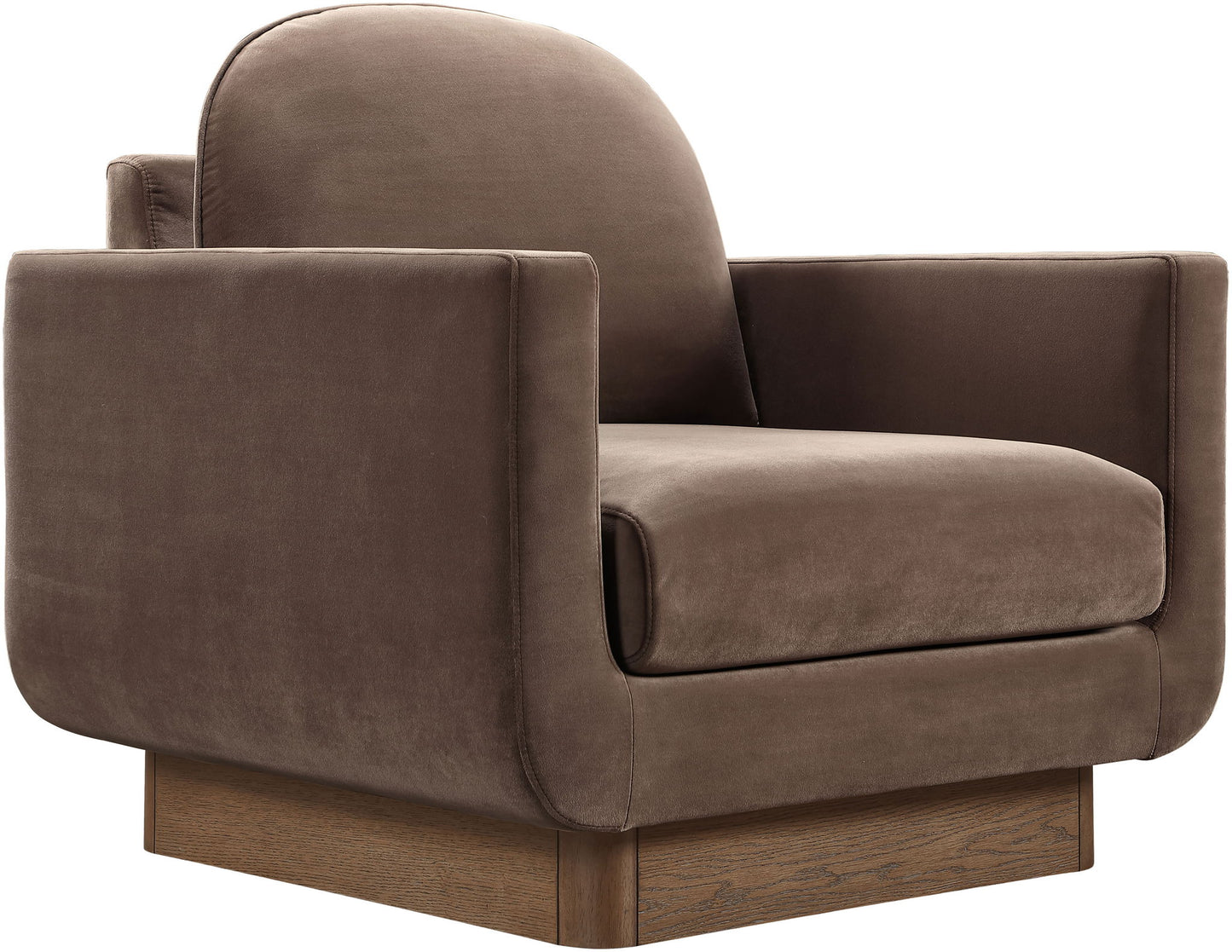 Diviento - Velvet Performance Fabric Upholstered Accent Chair