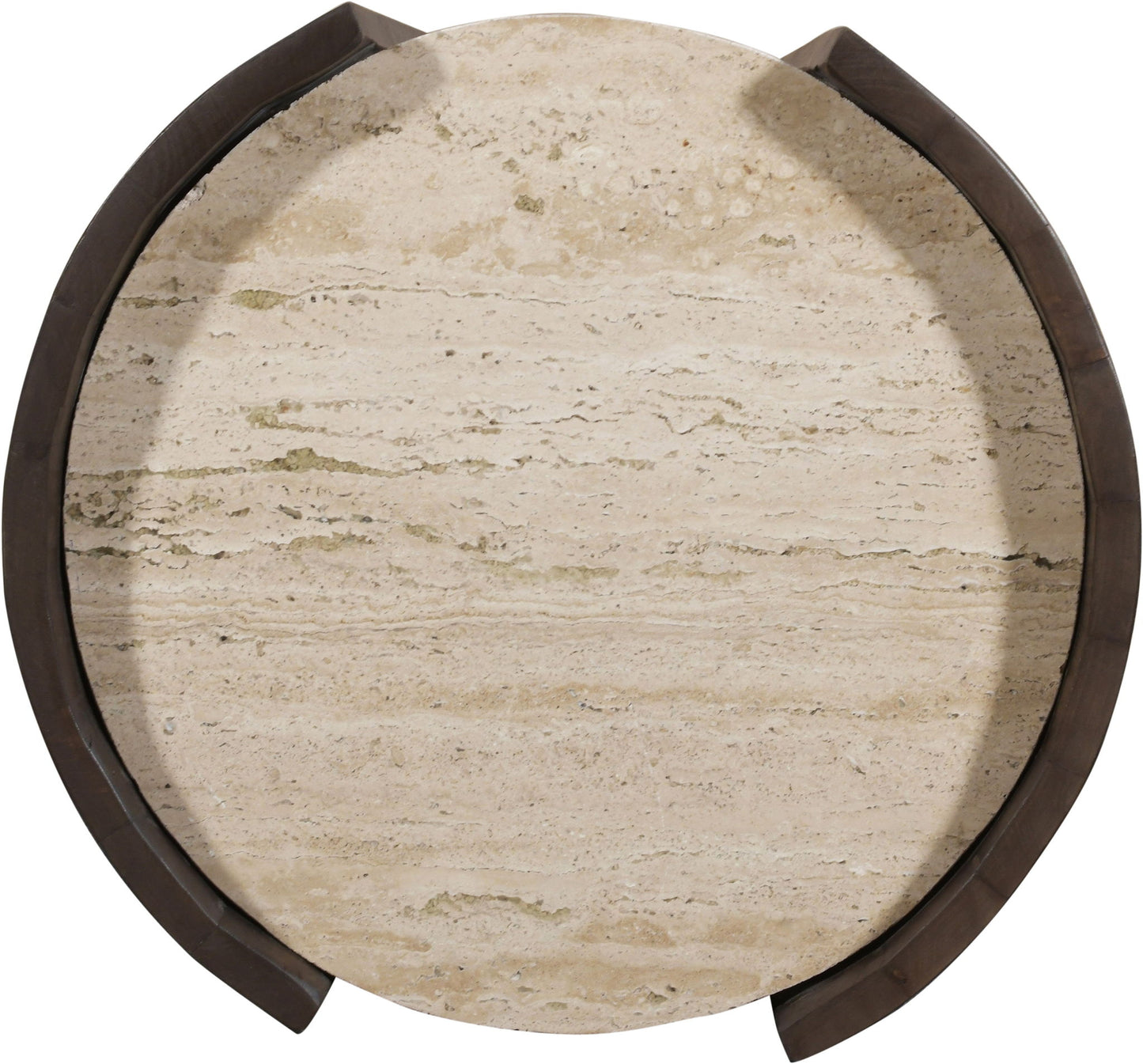 Solstice - Travertine And Mango Wood Table