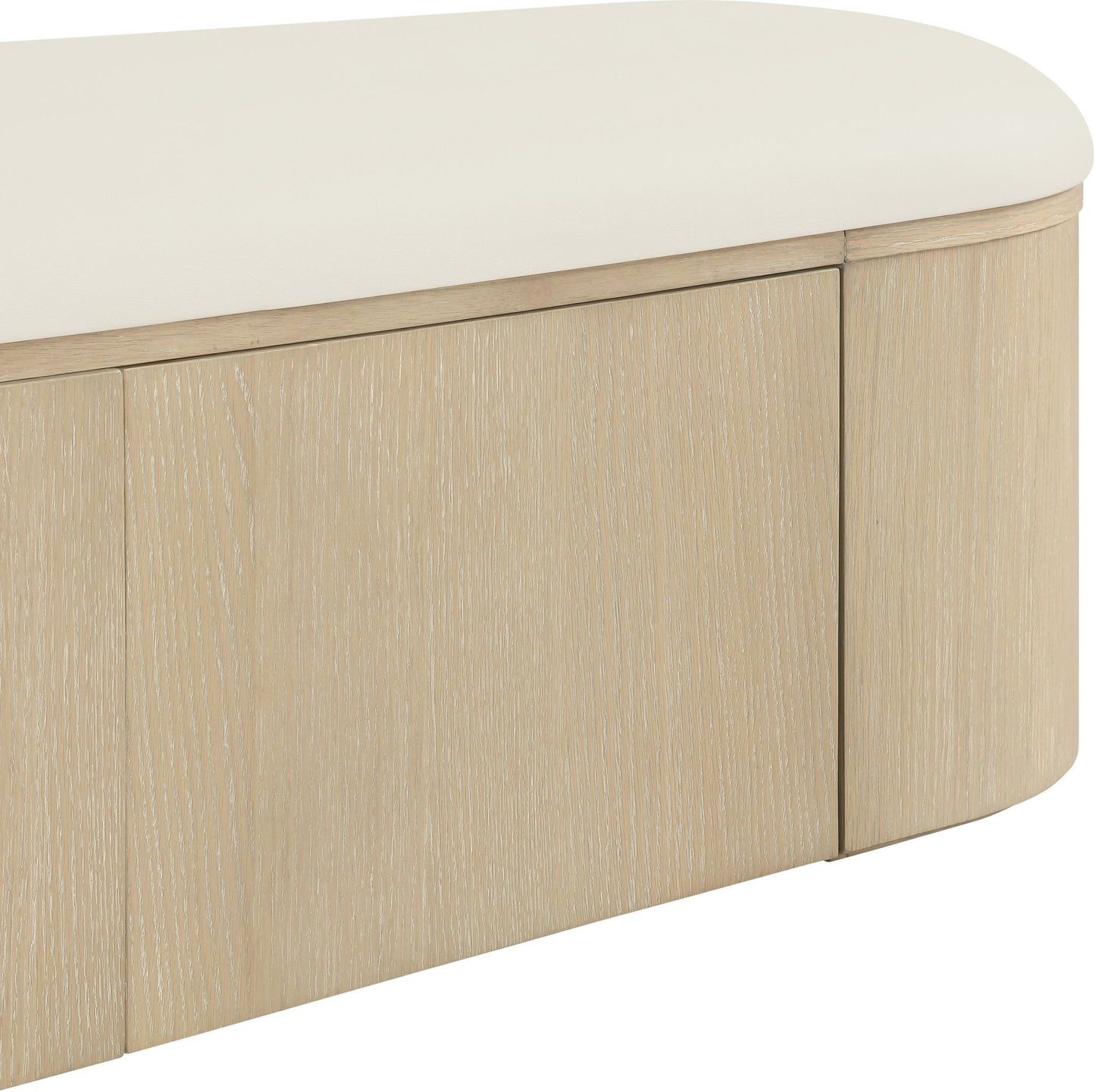 Velden - Upholstered Storage Bench With Stained Natural Base