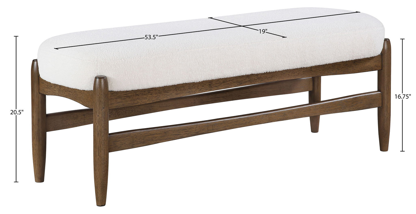 Briar - Faux Sheepskin Upholstered Bench