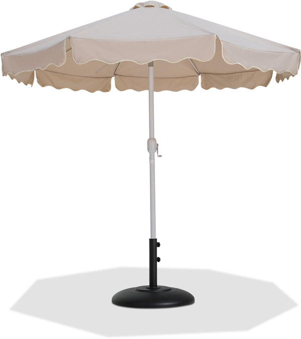 Amalfi - Patio Umbrella - Black Base / White Pole