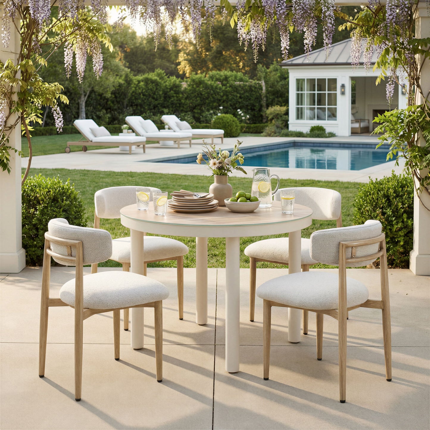 Bege - Outdoor Dining Chair - White