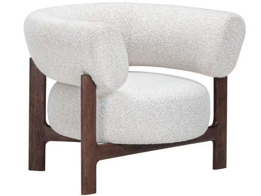 Kylo - Lounge Chair - White / Dark Brown