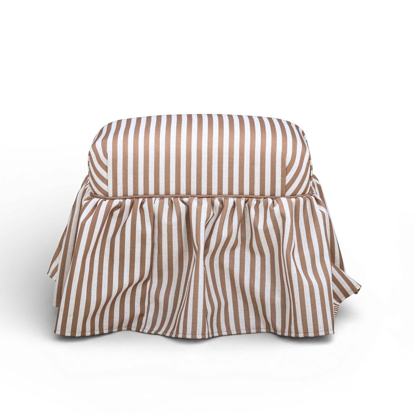 Gertrude - Striped Linen Ottoman