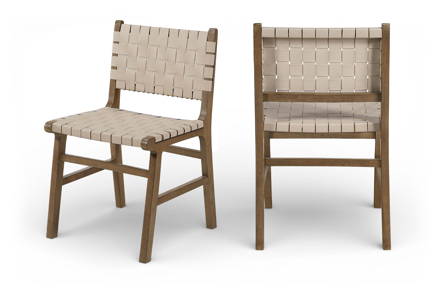 Entwine - Vegan Leather Upholstered Dining Chair - Painted Brown