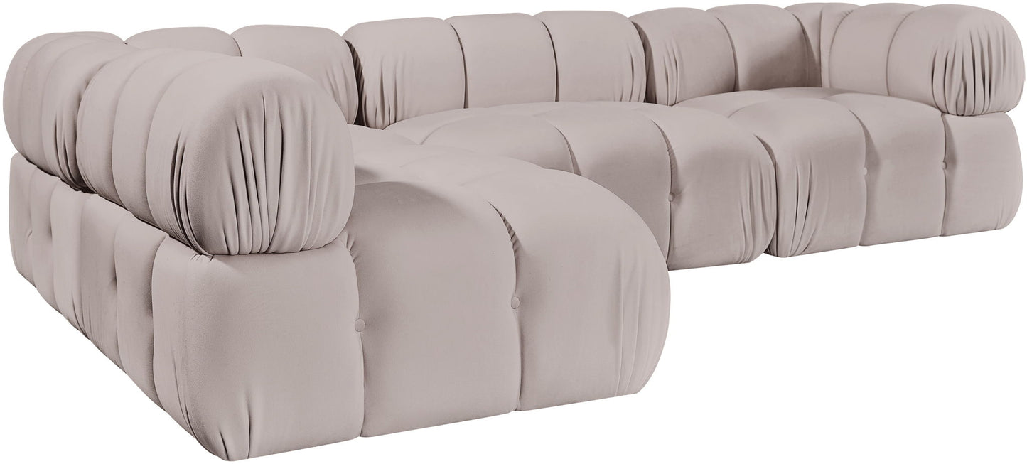 Orin - Fabric Velvet 4 Piece Modular Sectional