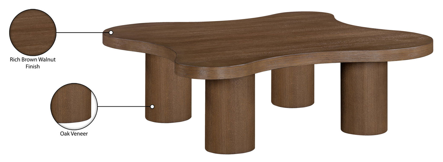 Cove - 48" Oak Veneer And Solid Wood Coffee Table