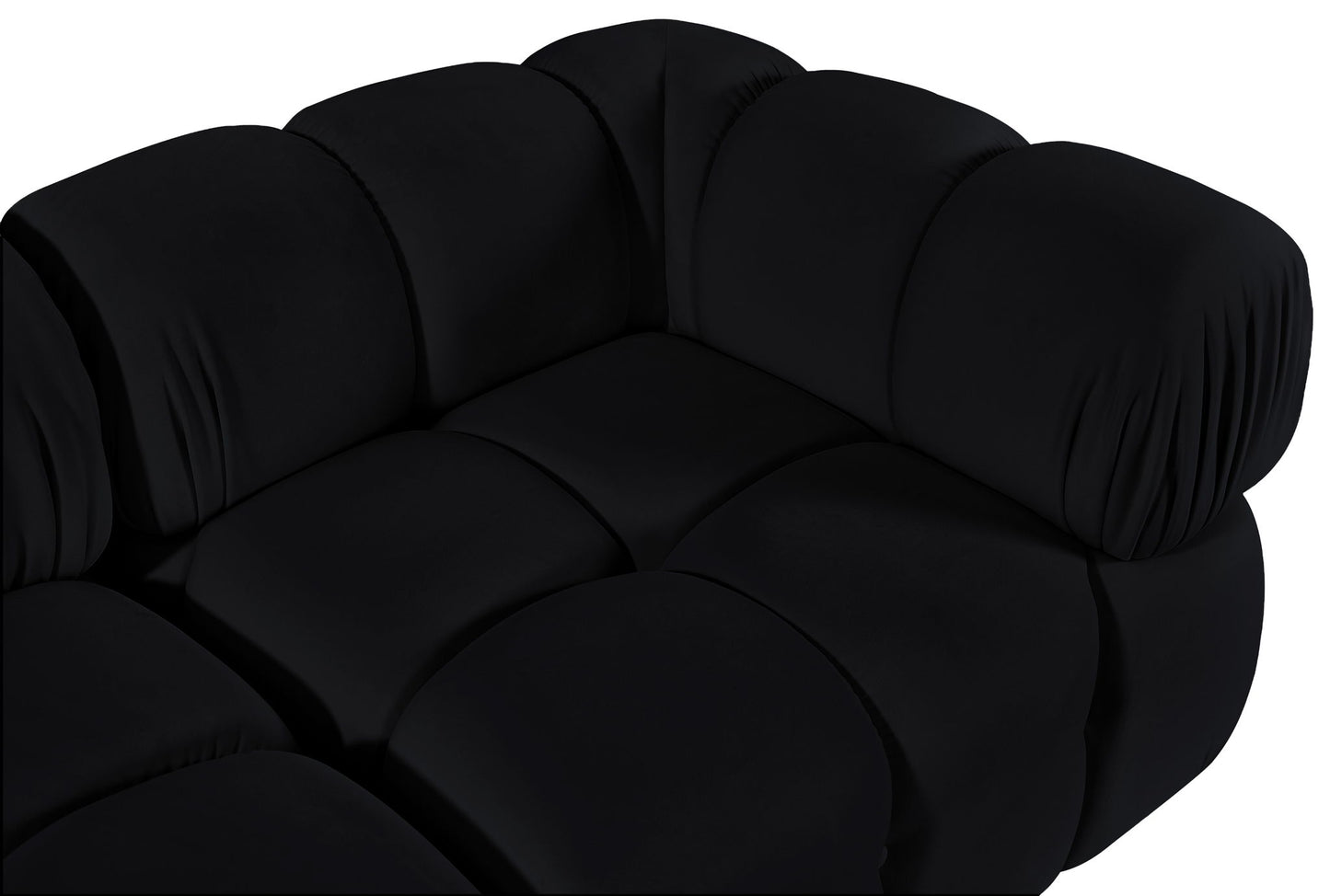Orin - Velvet Performance Fabric Upholstered 2 Piece Modular Sofa (2 Corner Chairs)
