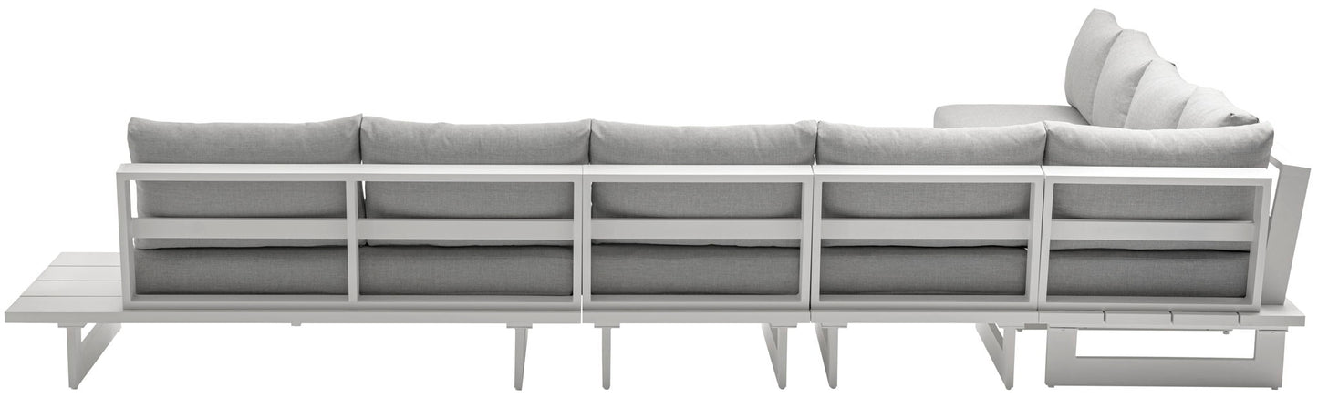 Maldives - 7 Piece Water Resistant Outdoor Patio Modular Sectional With White Base