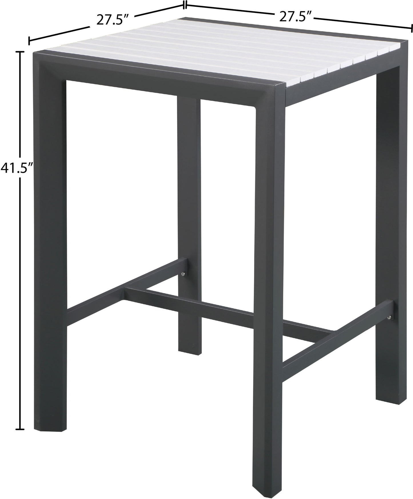 Nizuc - Outdoor Patio Square Bar Table