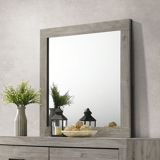 Mari - Mirror - Light Gray Finish