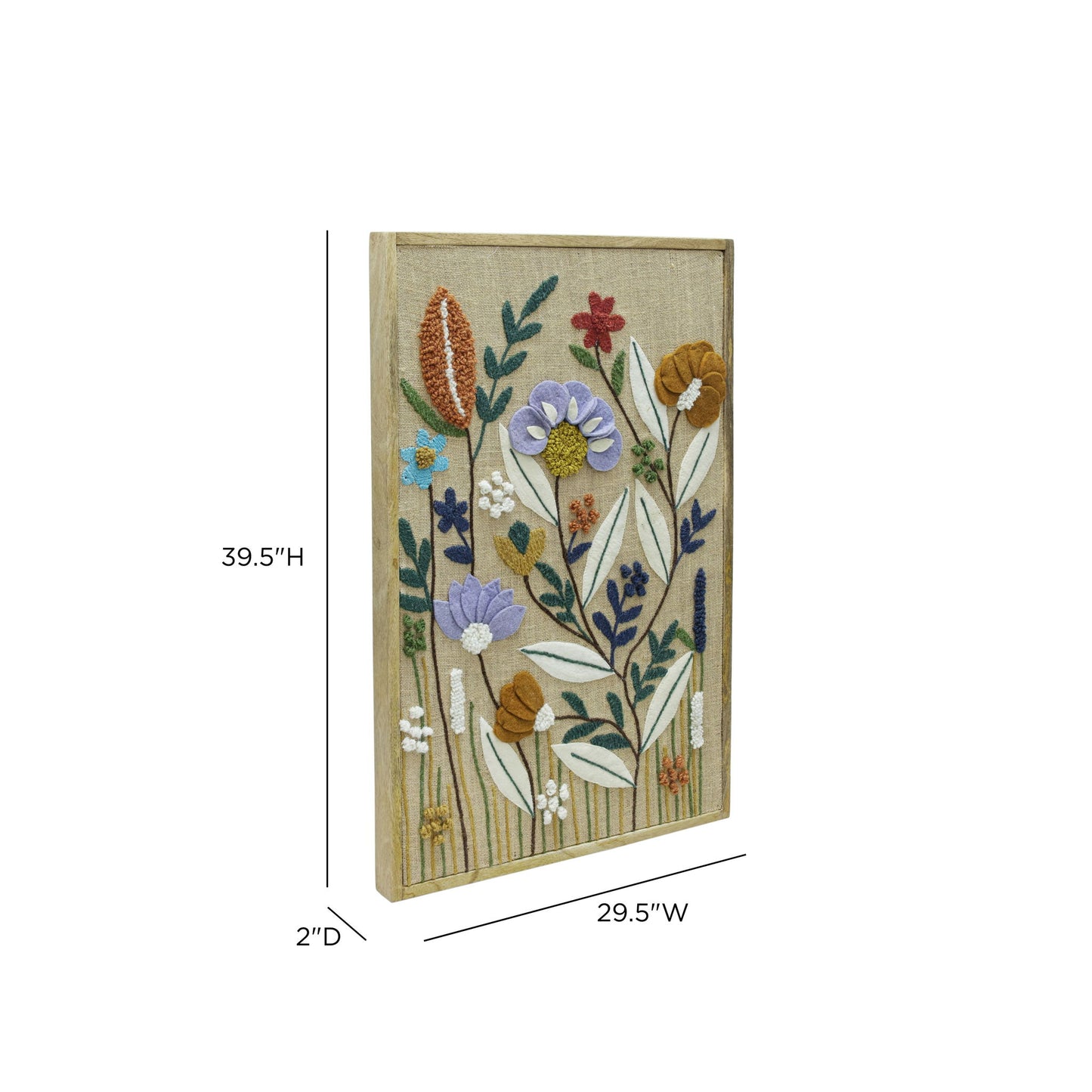 Muro - "Sprout" Embroidered Wall Art